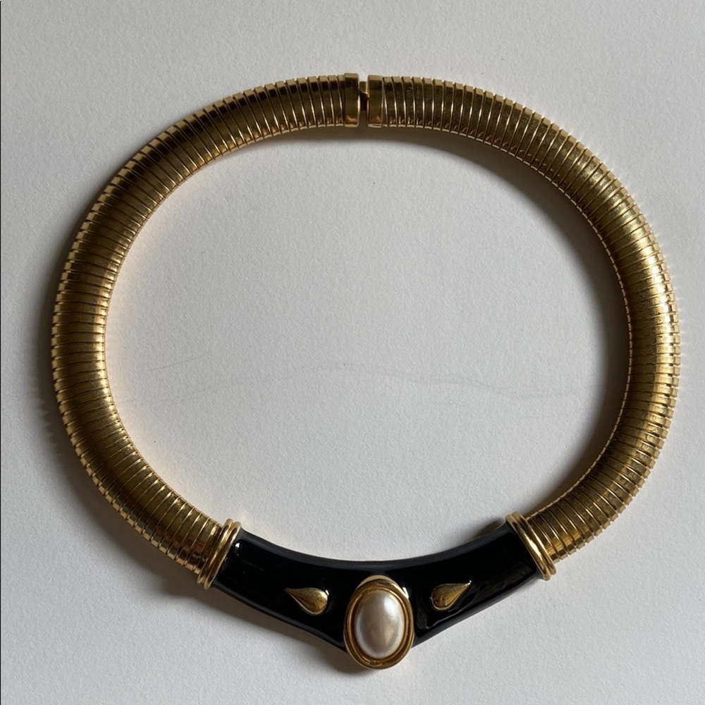 Vintage Gold and Black Necklace